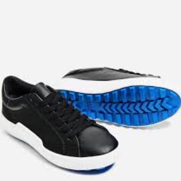 Zara black sneakers white and blue sole - Picture 1 of 10